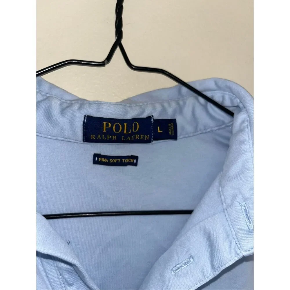 Polo Ralph Lauren Men’s Polo Pima Soft Touch Light Blue Large